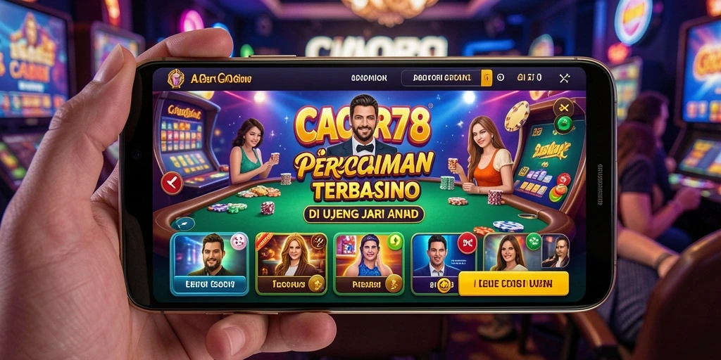 Screenshot utama CACOR78 menampilkan dealer live yang berinteraksi dengan pemain.
