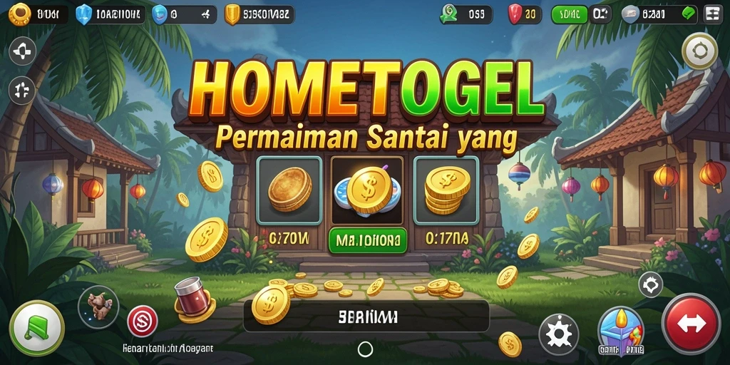 Tampilan gameplay dari HOMETOGEL yang menyenangkan dan adiktif.