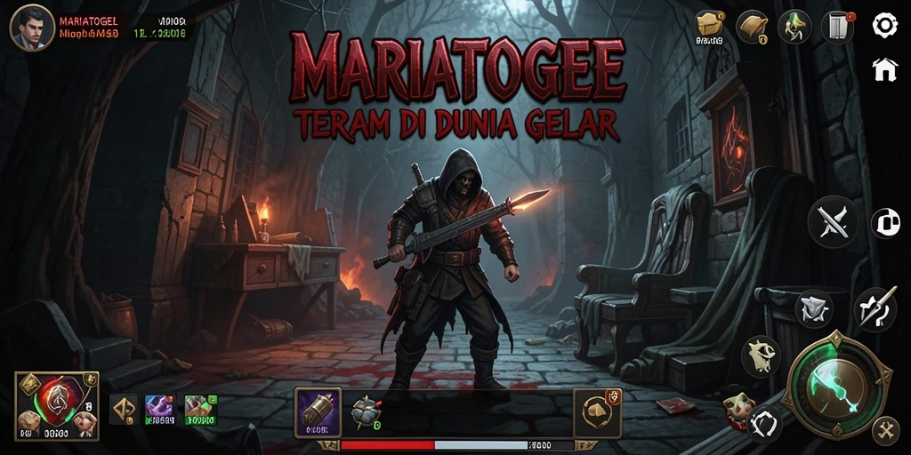 Gameplay MARIATOGEL yang menampilkan suasana Horror yang menegangkan.