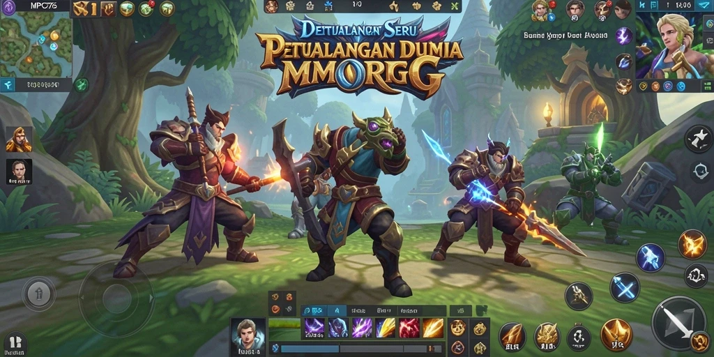 Tangkapan layar MPO76 menampilkan aksi intens dalam pertarungan MMORPG.