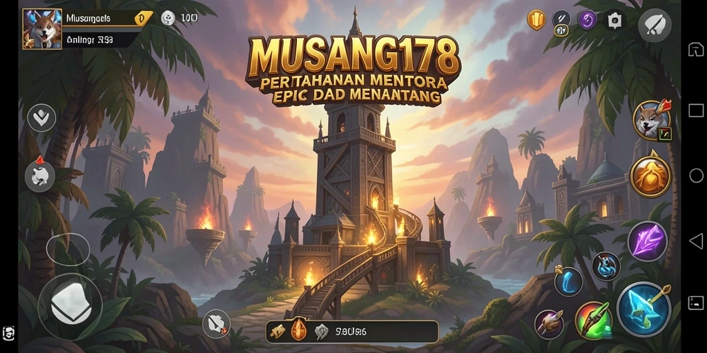 Screenshot menampilkan pertempuran seru dalam game Tower Defense.