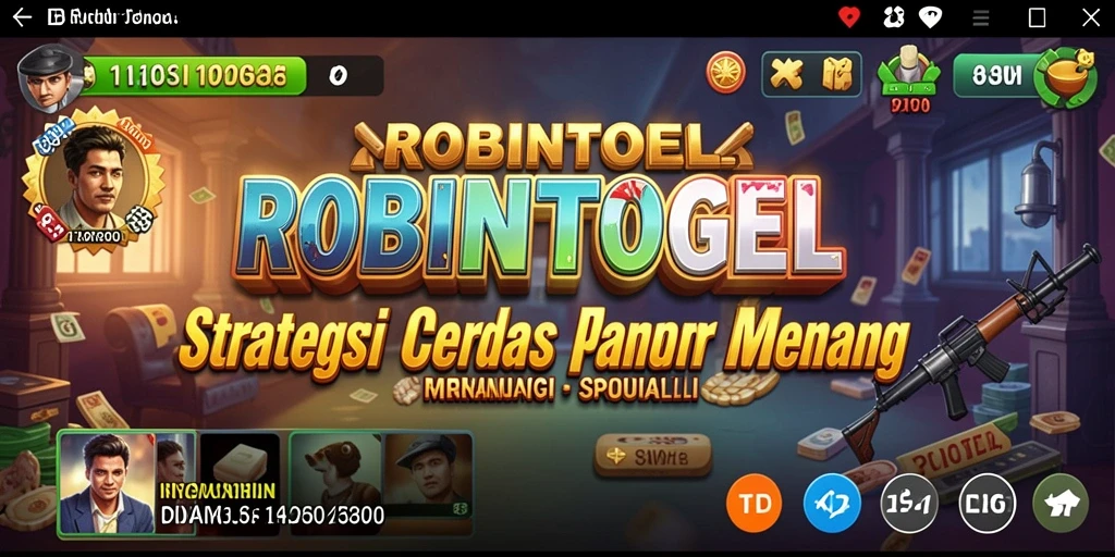 Tampilan menarik dari gameplay strategis ROBINTOGEL.