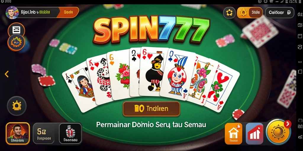 Tampilan gameplay Domino yang menarik dari SPIN777.